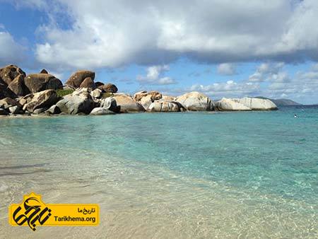 عکس زیباترین سواحل با آب‌های فیروزه‌ای,سواحل زیبا,جزایر بریتیش ویرجین Tarikhema.org
