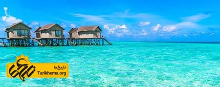 عکس زیباترین سواحل با آب‌های فیروزه‌ای,سواحل زیبا,مالدیو Tarikhema.org