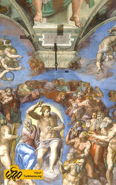 عکس File:Last Judgement (Michelangelo) - Jonah and Jesus.jpg jonah Tarikhema.org