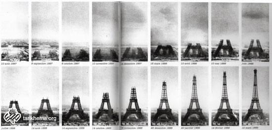 تصاویری بسیار دیدنی از مراحل ساخت برج ایفل