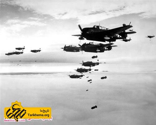 عکس بمباران هوایی در جنگ جهانی دوم