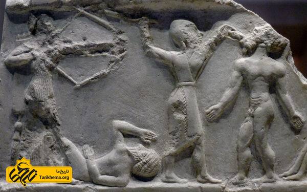 سربازان اکدی در حال کشتن دشمن ، 2300 سال پیش از میلاد