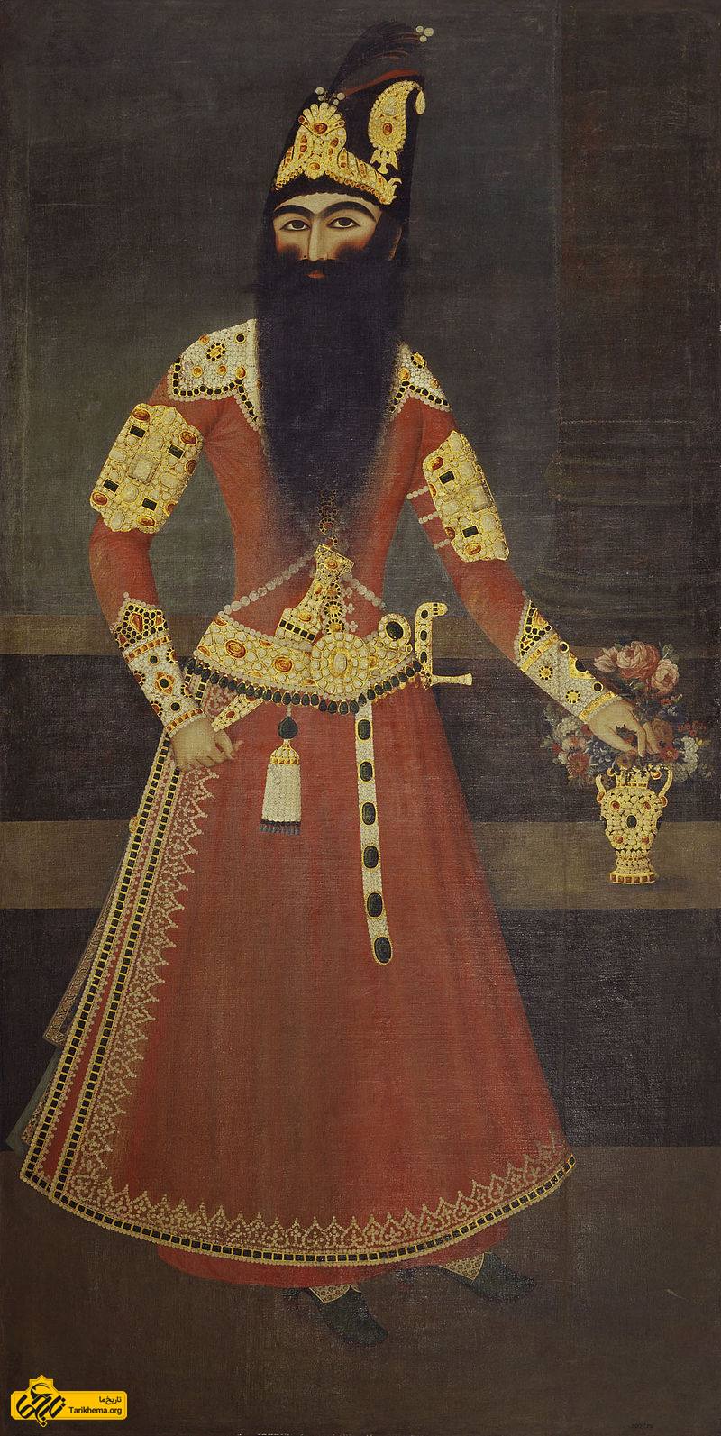 نگاره فتحعلی‌شاه اثر عبدالله خان نقاش‌باشی، محل نگهداری این اثر موزه ویکتوریا و آلبرت در لندن است.