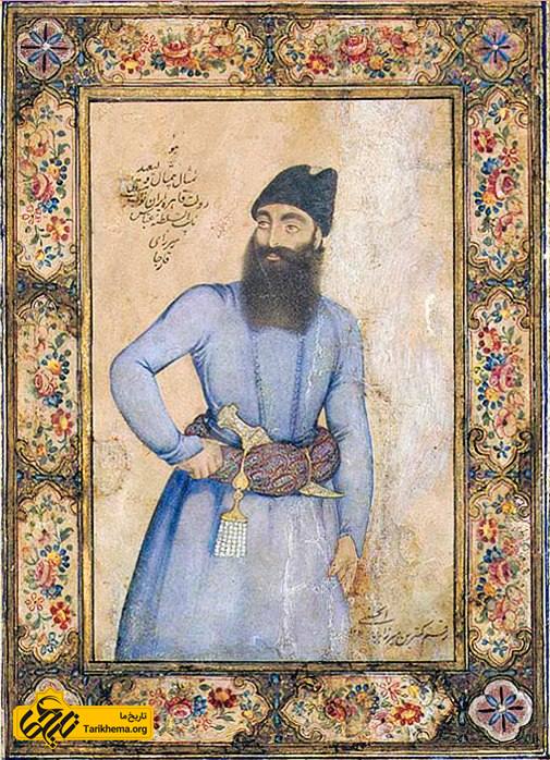 شاهزاده عباس میرزا نایب‌السلطنه. اثر میرزا بابا حسینی. ۱۲۱۸ ه‍. ش