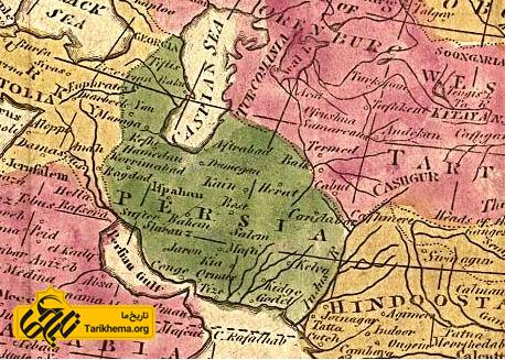 نقشه ایران در سال ۱۸۰۸ (میلادی)