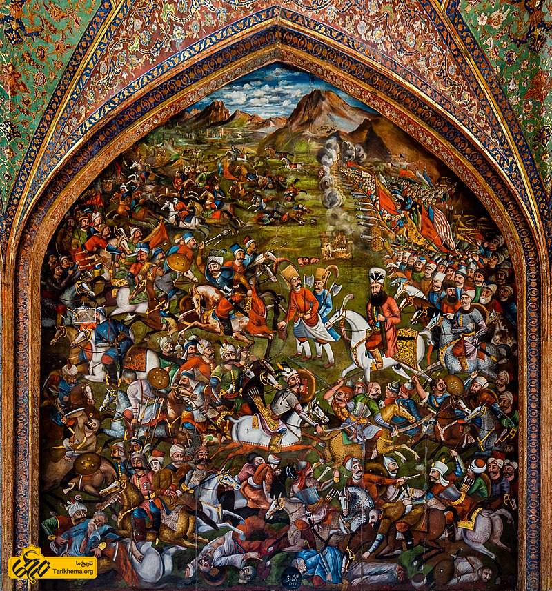 نقاشی جنگ چالدران در سالن اصلی چهل ستون