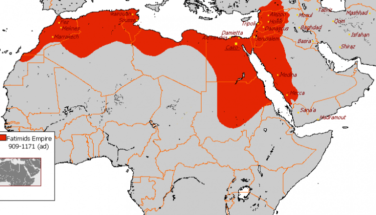 بیشترین گستره سرزمین فاطمیان