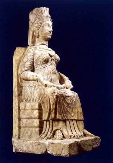 مجسمه زن نشسته- اشکانی