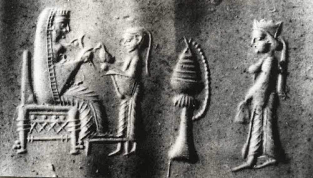 مهر استوانه ای ملکه ایرانی باستان
