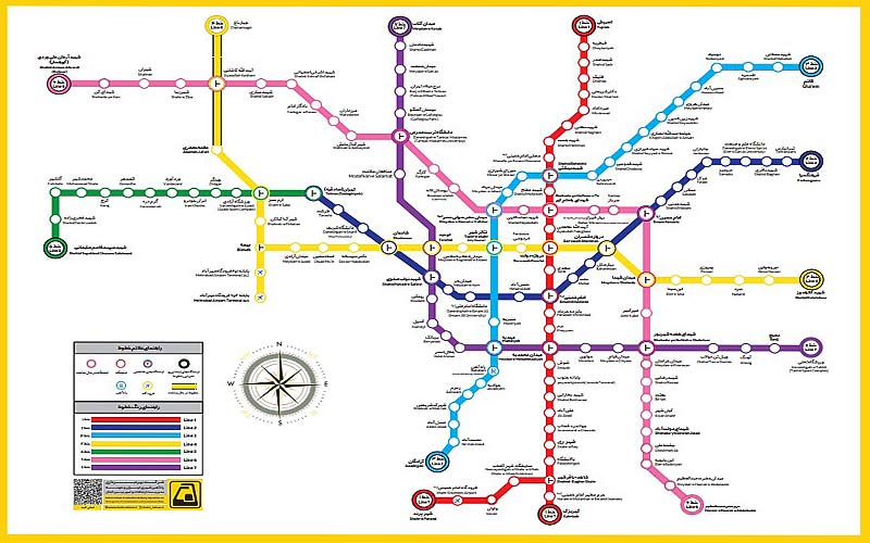 دانلود نقشه مترو تهران روی گوگل مپ و تهران‌گردی با مترو