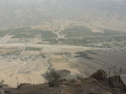 Shapur cave outside view