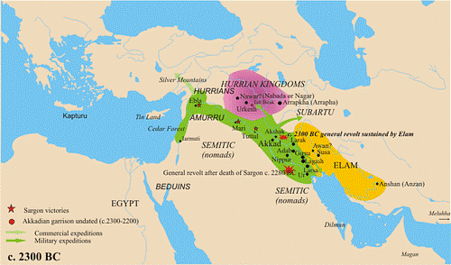 نقشۀ امپراتوری اَکَدی